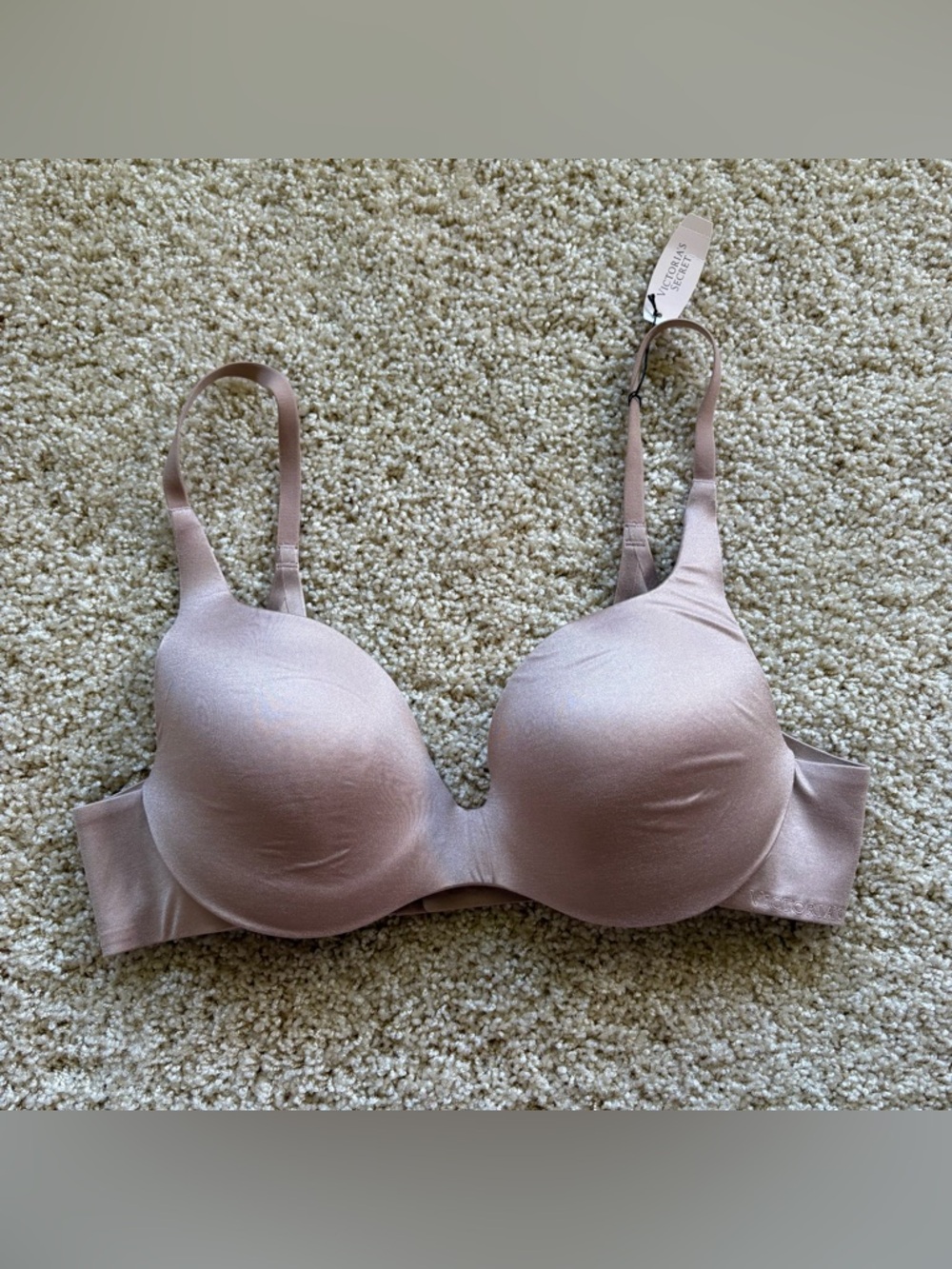Victoria’s Secret Lined Demi Bra 36B Nude Wireless Smooth T Shirt Bra‎ NWT